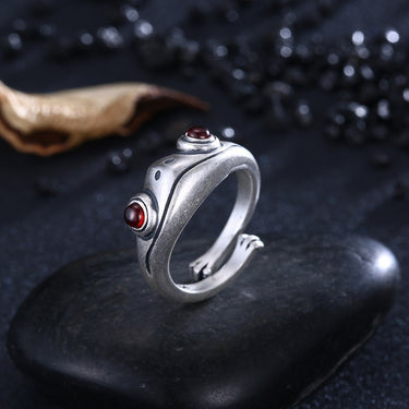 Tibetan Silver Fertility Frog Ring-Your Soul Place